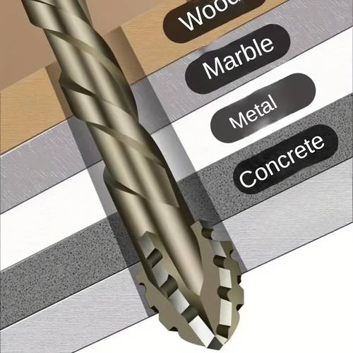 4 flute carbide drill bit with hex shank precision all material cutter for ceramic cast iron concrete impact resistant dry drilling tool durable cutting bit