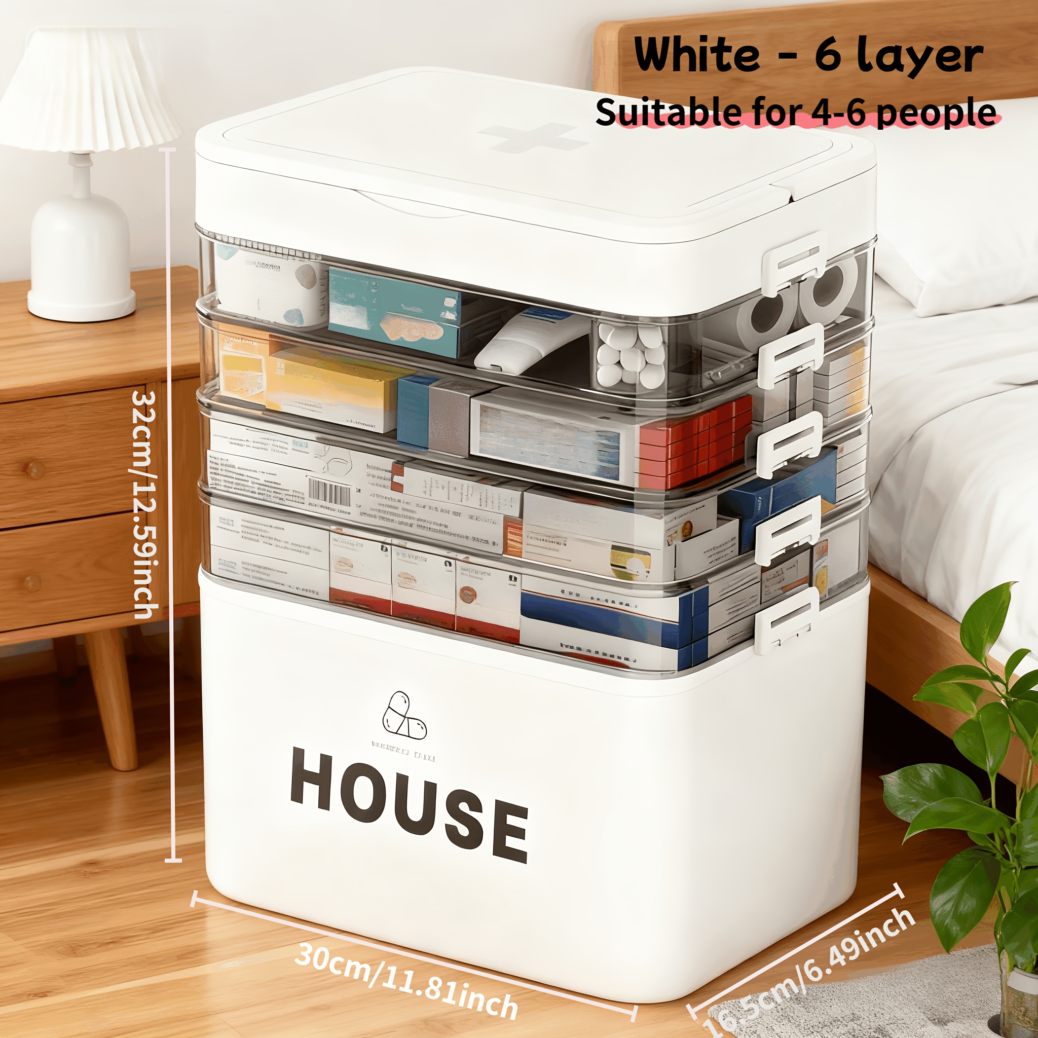 2 6 layers pill box organizer large capacity multi layer with lid classification durable portable medicine storage box easy to clean for office supplies sewing supplies bathroom supplies storage box pill box travel christmas  