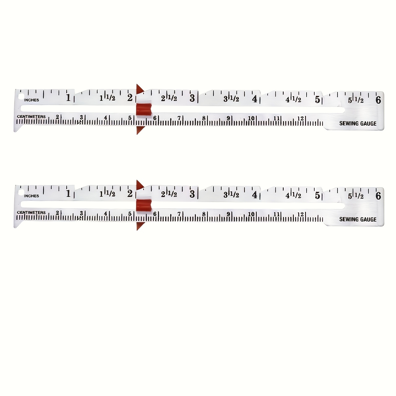 TEMU 2pcs Hand Ruler Edge Ruler Metal Sewing Machine For Fabric, Quilting And Sewing Projects Precision Measuring Tool