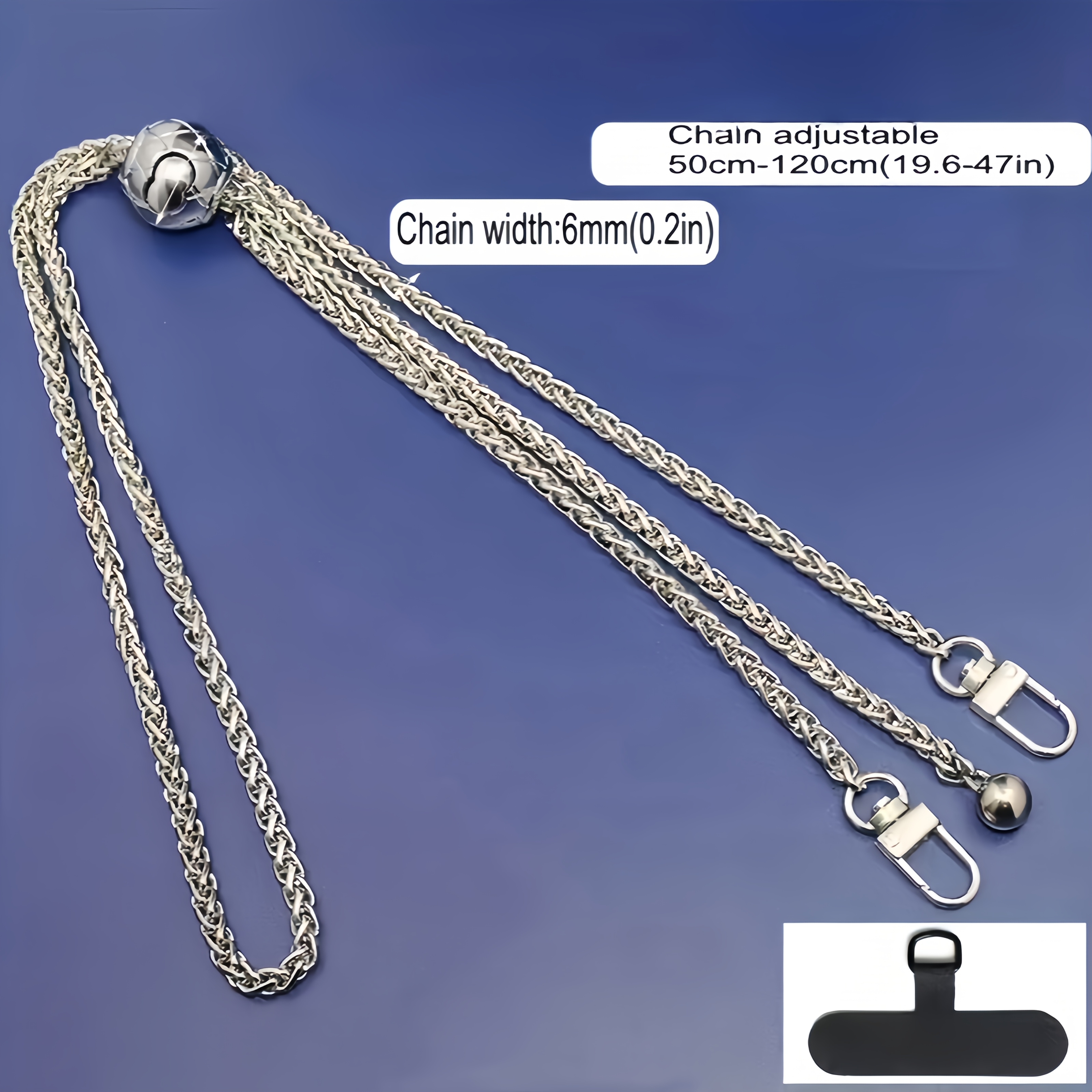 TEMU Stylish Metal Chain, Mobile Phone Lanyard, Bag Crossbody Strap, Exquisite Gift For And Lover