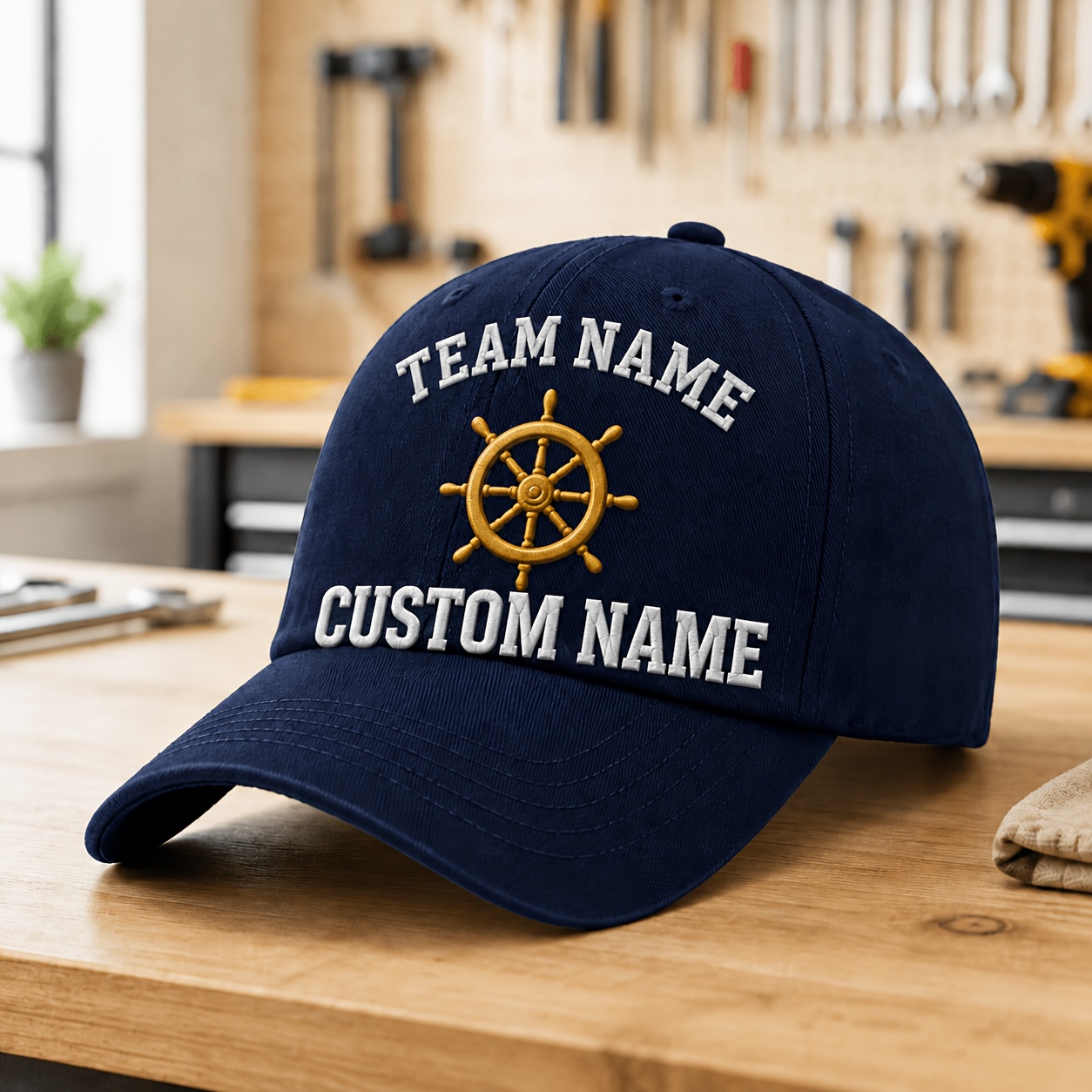 TEMU 1pc Custom Team Name Embroidered Baseball Cap, Personalized Name Cap, Easy Helm Logo, Unisex Casual Adjustable Hat, Custom Crew Cap, Outdoor Sun