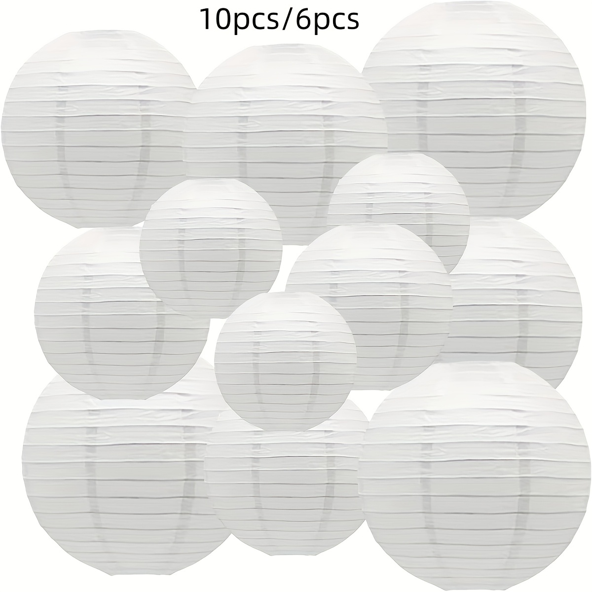10pcs 6pcs white chinese   paper lantern decorative balls for weddings birthdays and   best for christmas