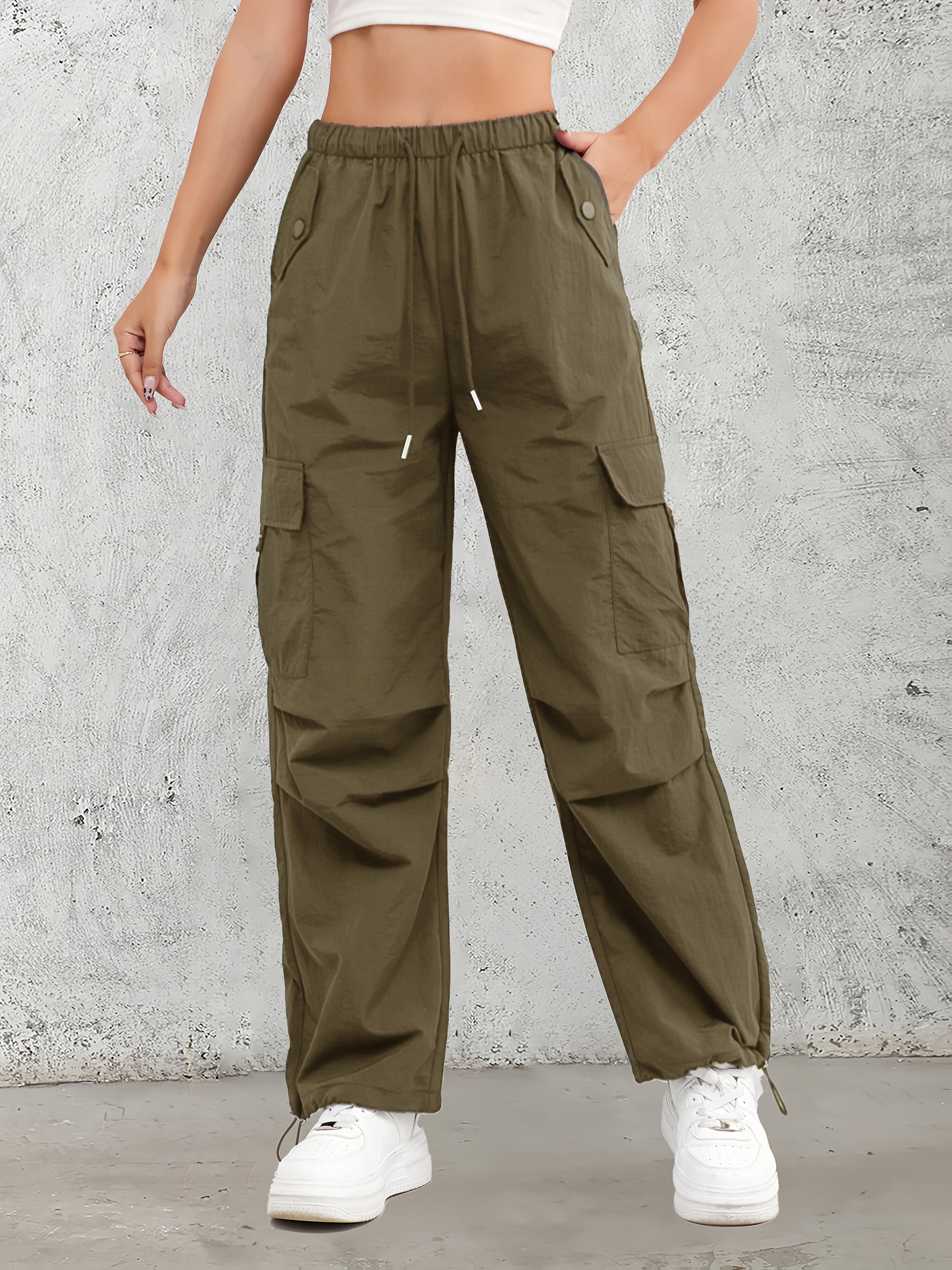 Pantalones Cargo Pantalon Con Elastico En La Cintura Para Mujer