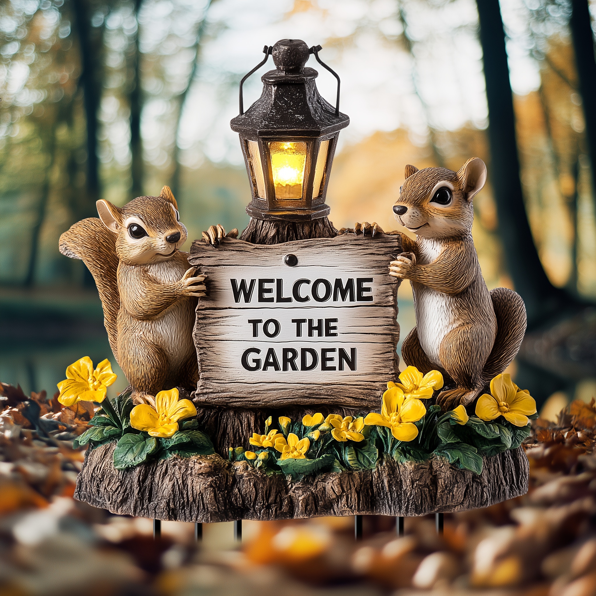 

Charming Squirrels Stake - Acrylic Decor, 11.8"x7.9", Yard & Lawn, Ideal Gift For Home & Garden Enthusiasts