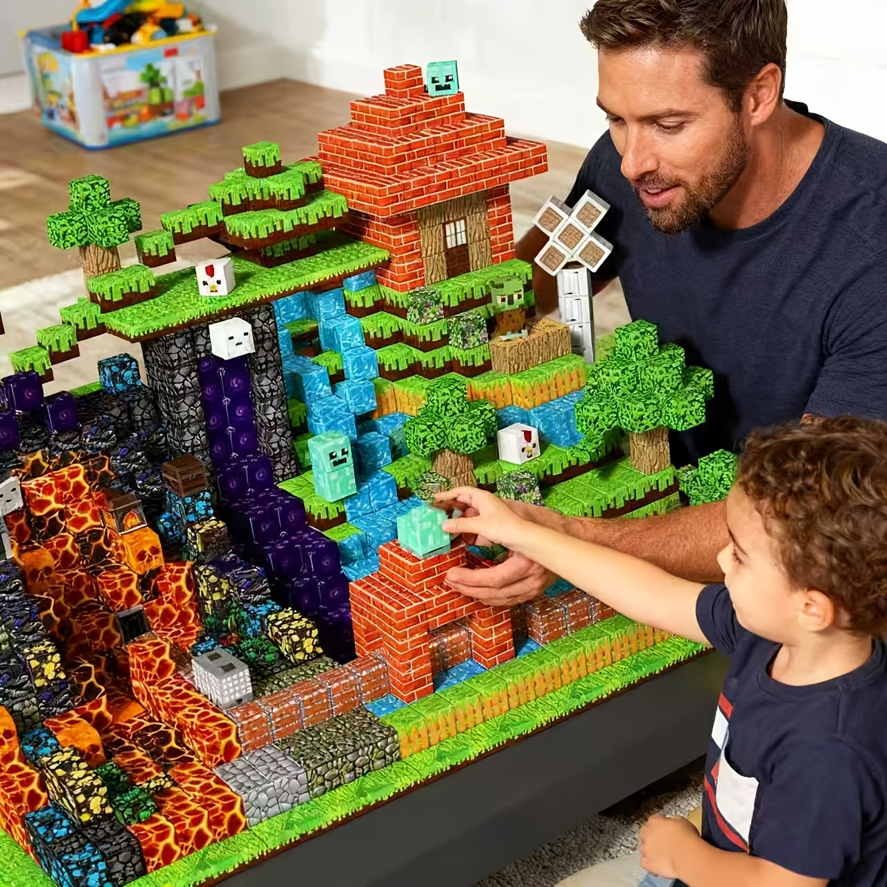 Magnetic Building Blocks Set for Future City Construction