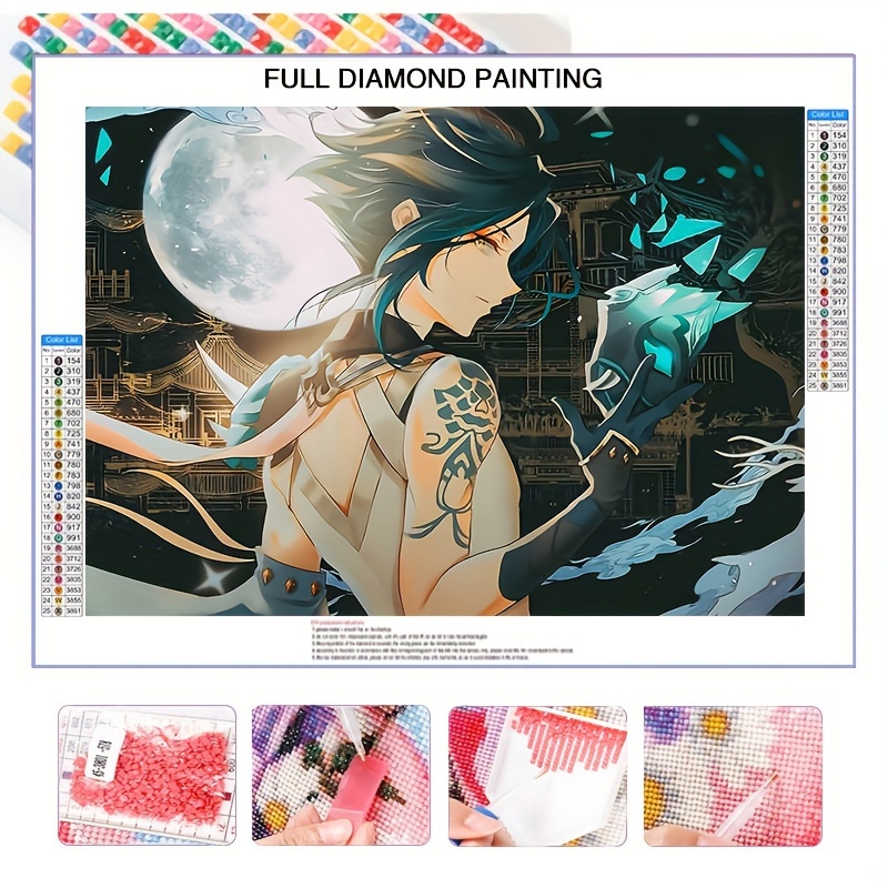

1pc Diy Anime Character Pattern Diamond Painting Set, Mosaic Decorative Craft Wall Art, Halloween Decor, Diamond Art, 30cm X 40cm Frameless 5d Diamond Painting Kits For Adults Beginners