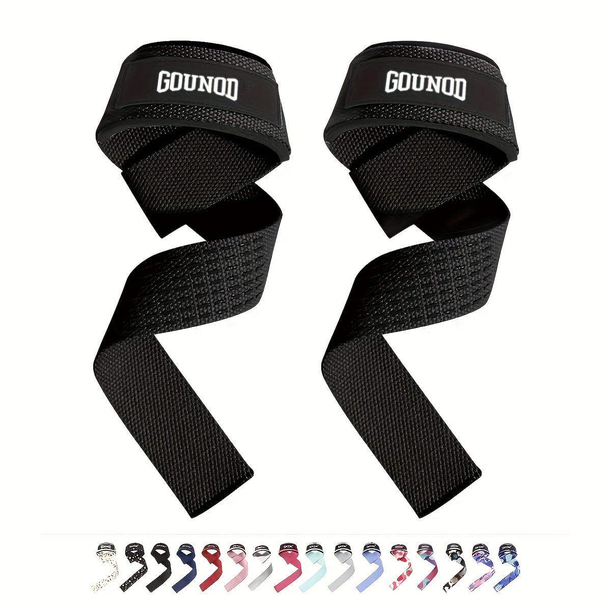 2pcs Lifting Wrist Straps for Weightlifting Silicone Anti-slip Weight Lifting Straps for Men & Women Gym Fitness Deadlift Straps