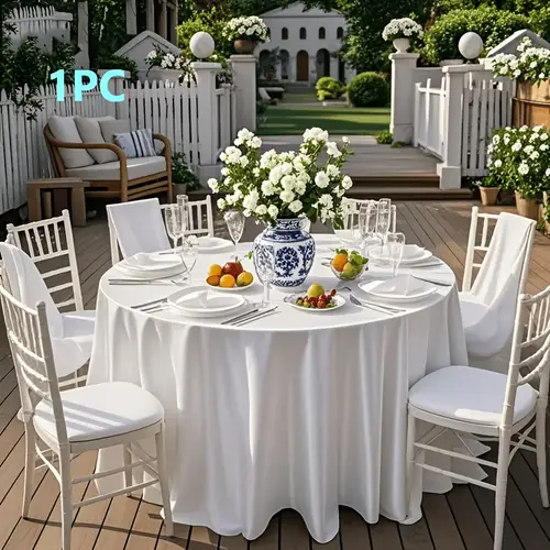 Solid Table Menu round table cloth sold on Temu Canada
