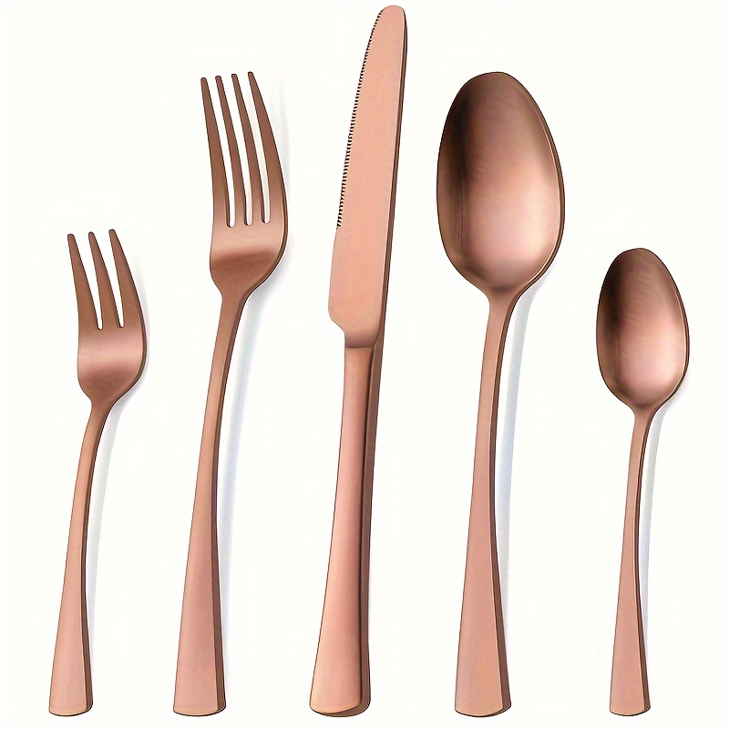 

30pcs/set Gold Cutlery Set, Serves 6 , Gold Cutlery Set Knife, Fork And Spoon, High Quality Stainless Steel, / / / Cutlery Set, Ergonomic , Comfortable To Hold, Dishwasher Safe