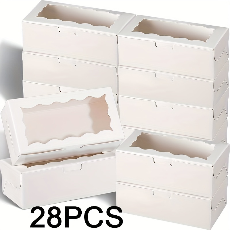 TEMU Set van 28 rechthoekige geschenkdozen met een venster, afmeting 5.31 bij 2.76 bij 1.97 inch, ideaal voor bruiloftsbedankjes, feestartikelen,