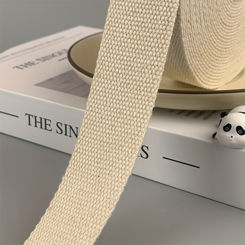 1pc 5 yards long 1 18 inches wide woven webbing pure cotton webbing backpack strap plain weave webbing   strap canvas webbing luggage strap school bag strap binding strap canvas webbing backpack and luggage accessory packaging