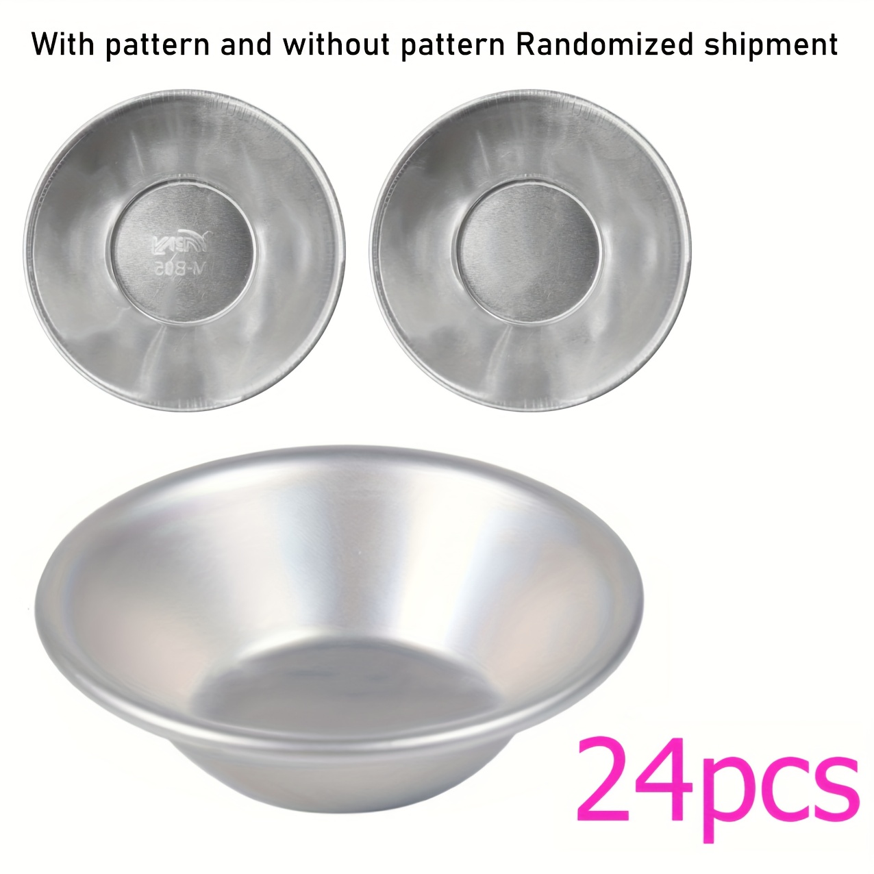 Image of 4/6/12/24-pack Baking Molds For Pudding, Egg Tarts, And Portuguese Custard Cups With Sauce Dishes & Condiment Bowls