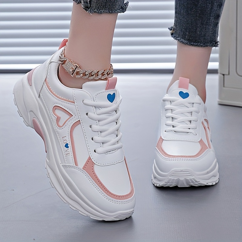 womens fashionable love themed running shoes lightweight Temu