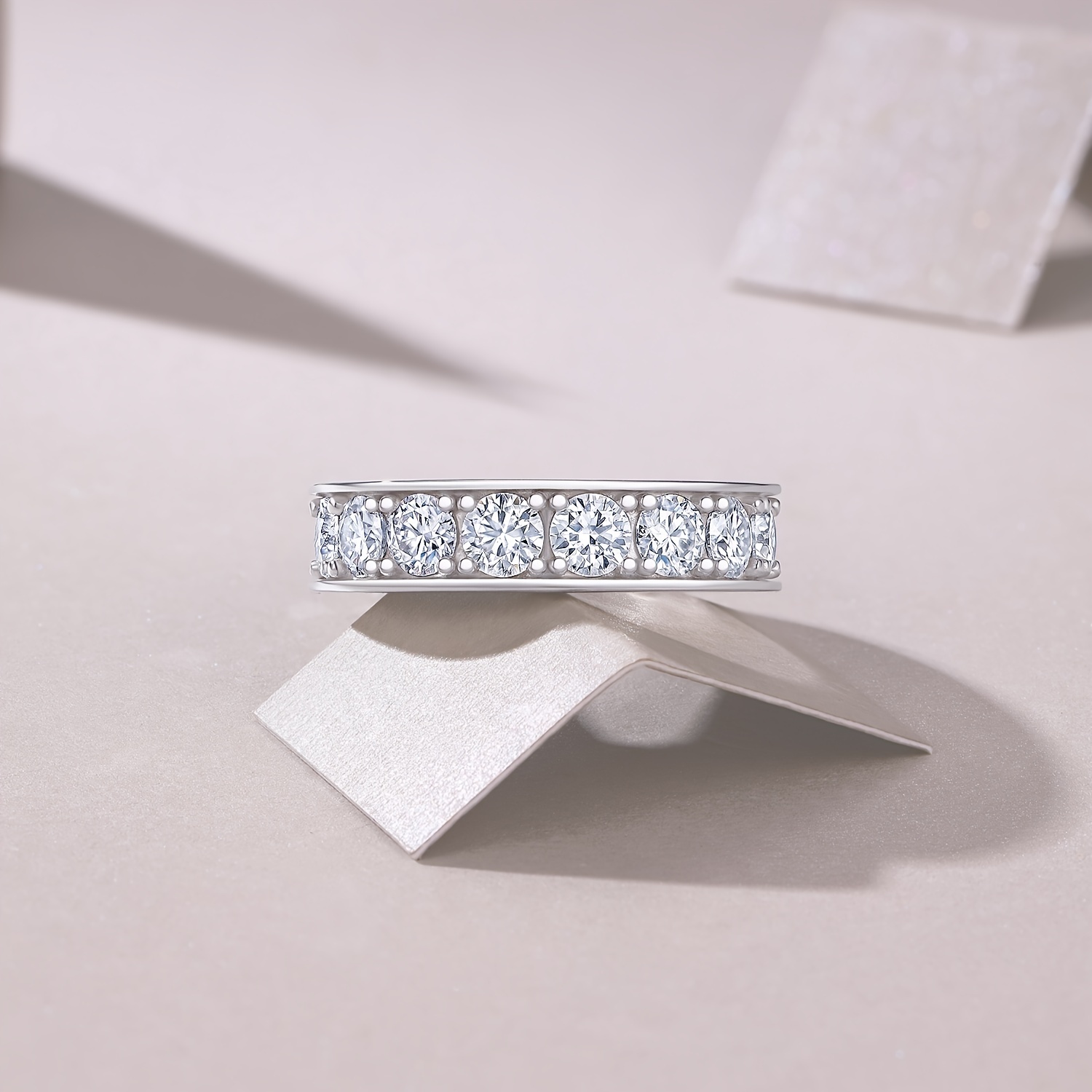 Moissanite Sunflower Design Ring in 925 Silver