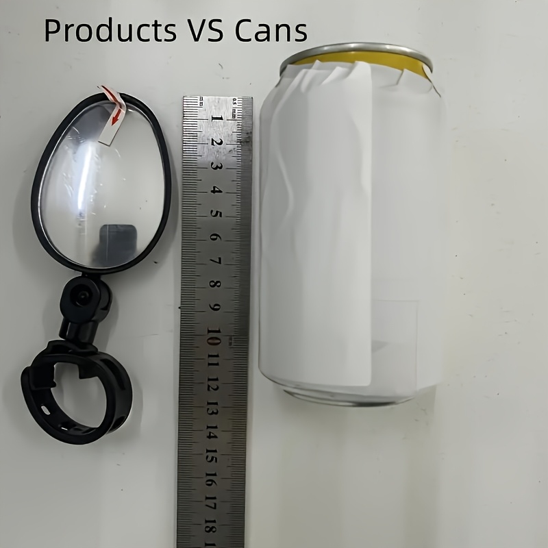 [360° Rotatable Bike Mirror Fit] Durable, Fit 360° Rotatable Bike Mirror - Oval Acrylic Convex Rear View, Shockproof Handlebar Mirror for Mountain & Road Bikes