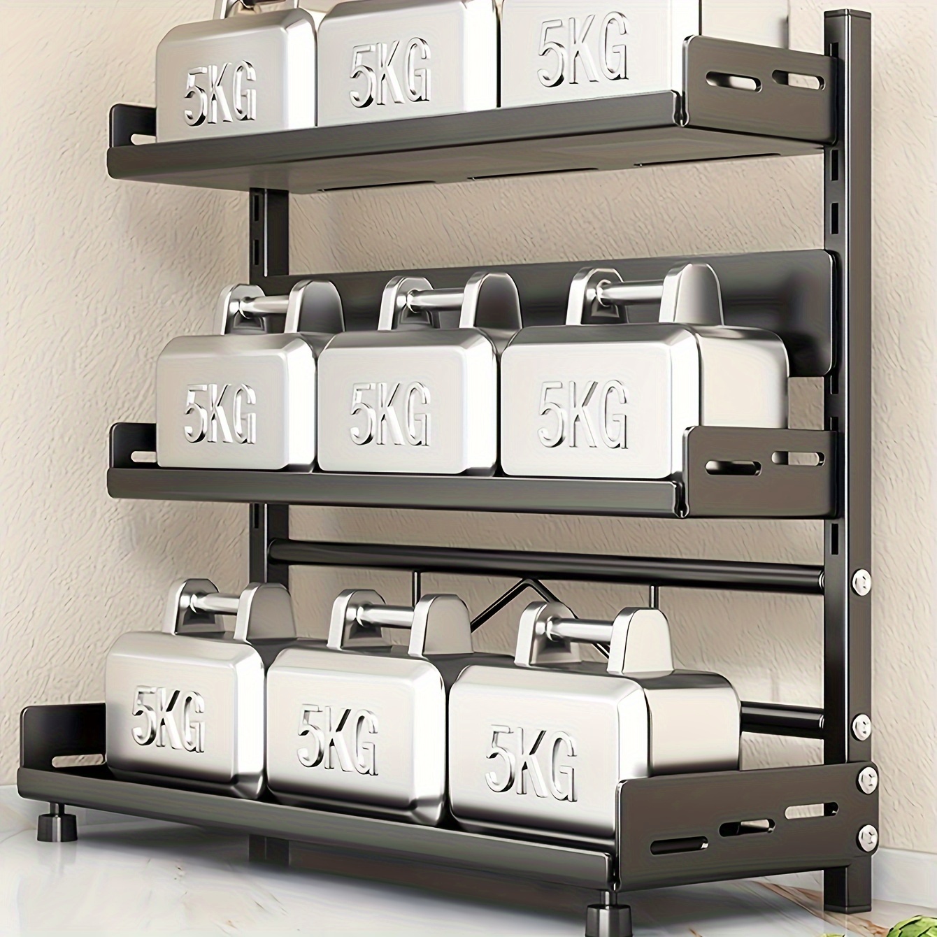 1pc steel multi tier spice rack for kitchen countertop versatile layered shelving for organized spice storage suitable for home kitchen and restaurant details 6