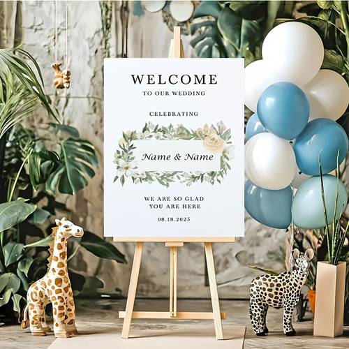 customizable text and reception posters suitable for birthday party decorations printed pvc foam board ideal for birthdays and parties wedding table decorations reception event entrance decorations minimalist