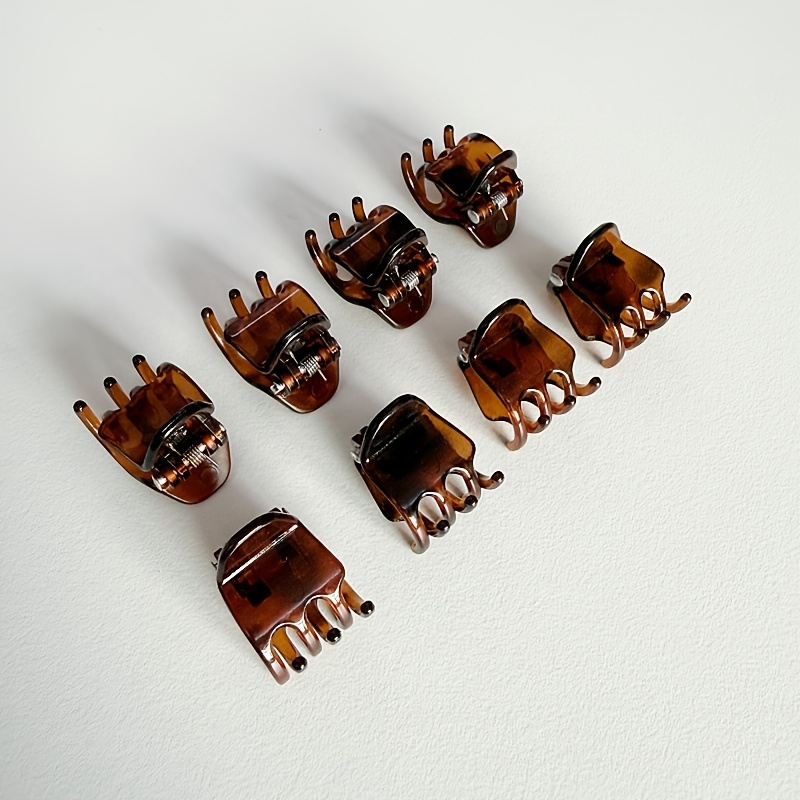 TEMU Set di 8 fermagli per capelli trasparenti a forma di , pinze per capelli bianche trasparenti, piccoli fermagli per capelli squisiti ed eleganti
