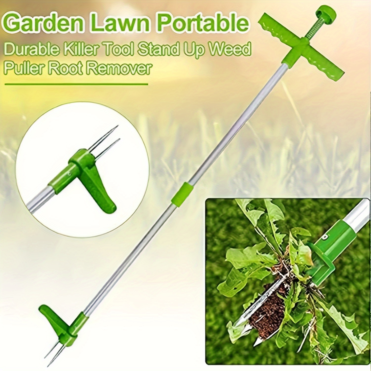 

effortless" Ergonomic Manual Puller - No-bend Garden Tool For Easy Weeding & Vegetable Digging, 1pc