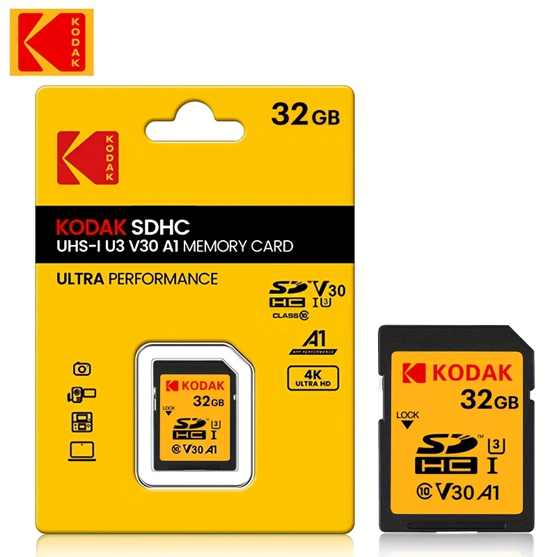 Image of Kodak Camera Sd Card |sdxc Uhs-i Class10, /s Reading Speed | 32gb/64gb/128gb/256gb Optional | For Professional Photography Storage