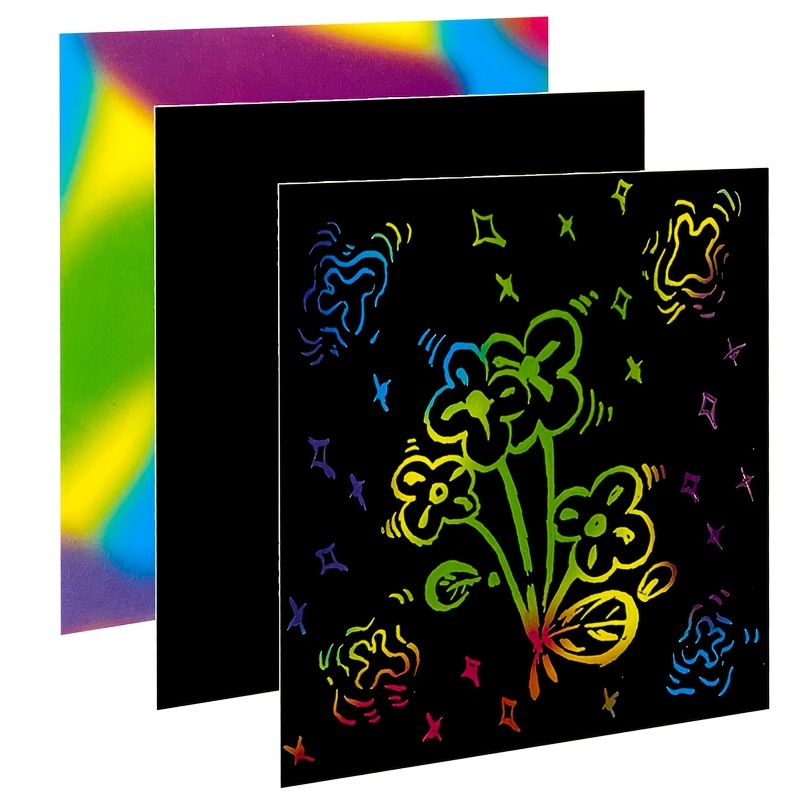100pcs Scratch Paper Art Set for Kids
