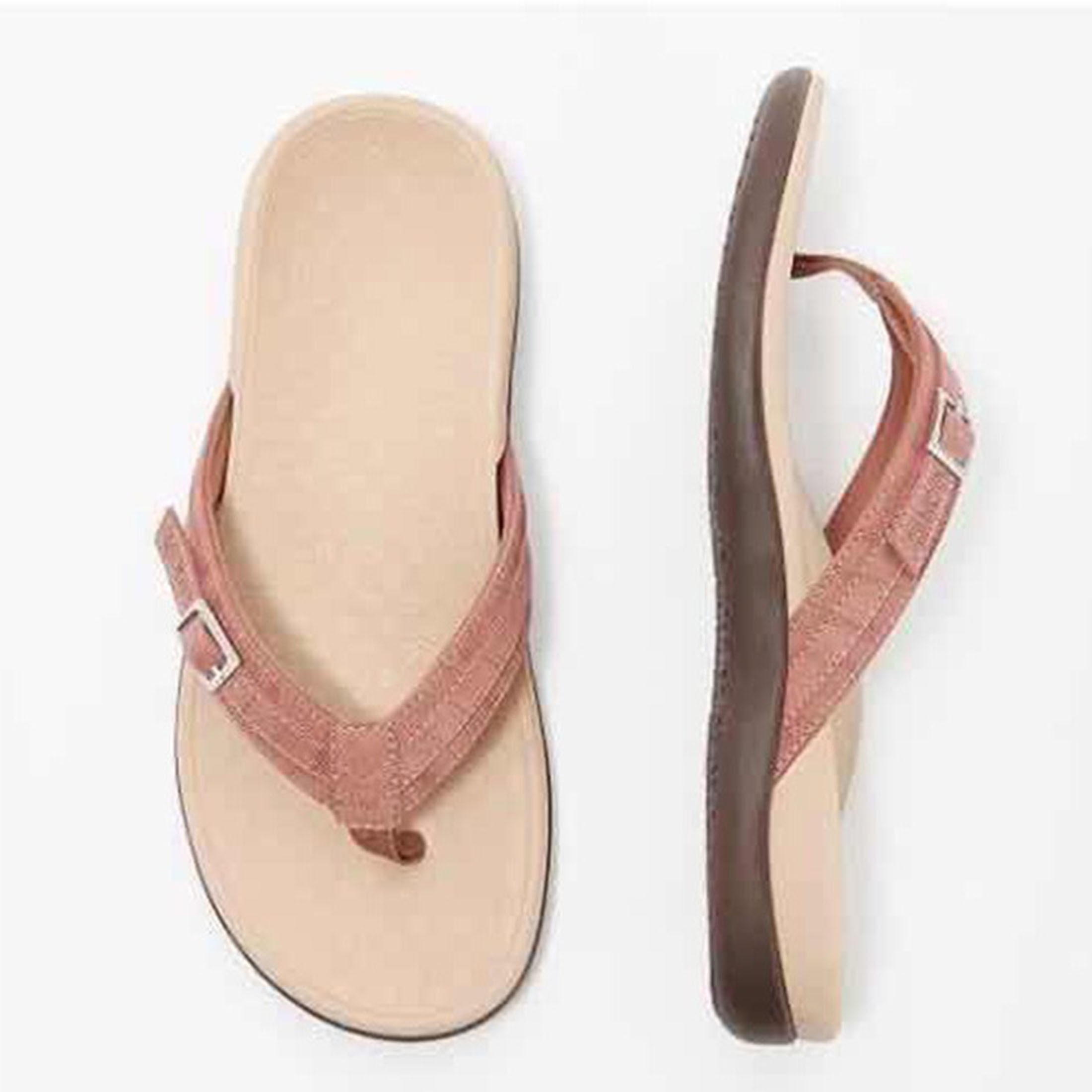 

Women's Beach Sandals, Water-resistant Flip-flop Slides, Soft Pu Sole & Comfortable Fit, Fashion Slides Flip Flops Open Toe Strappy Slip