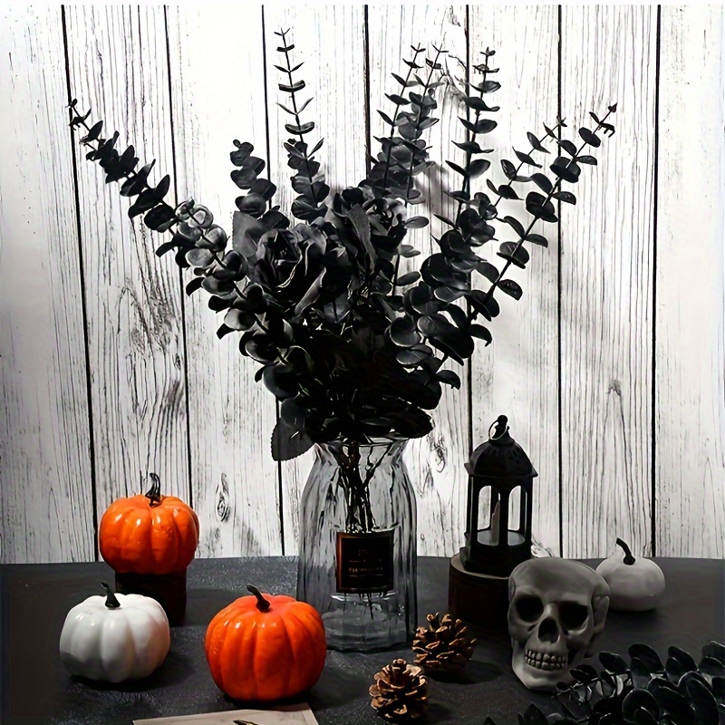 

Gothic Black Eucalyptus Artificial Flower - Decor, Thanksgiving Table Centerpiece & More