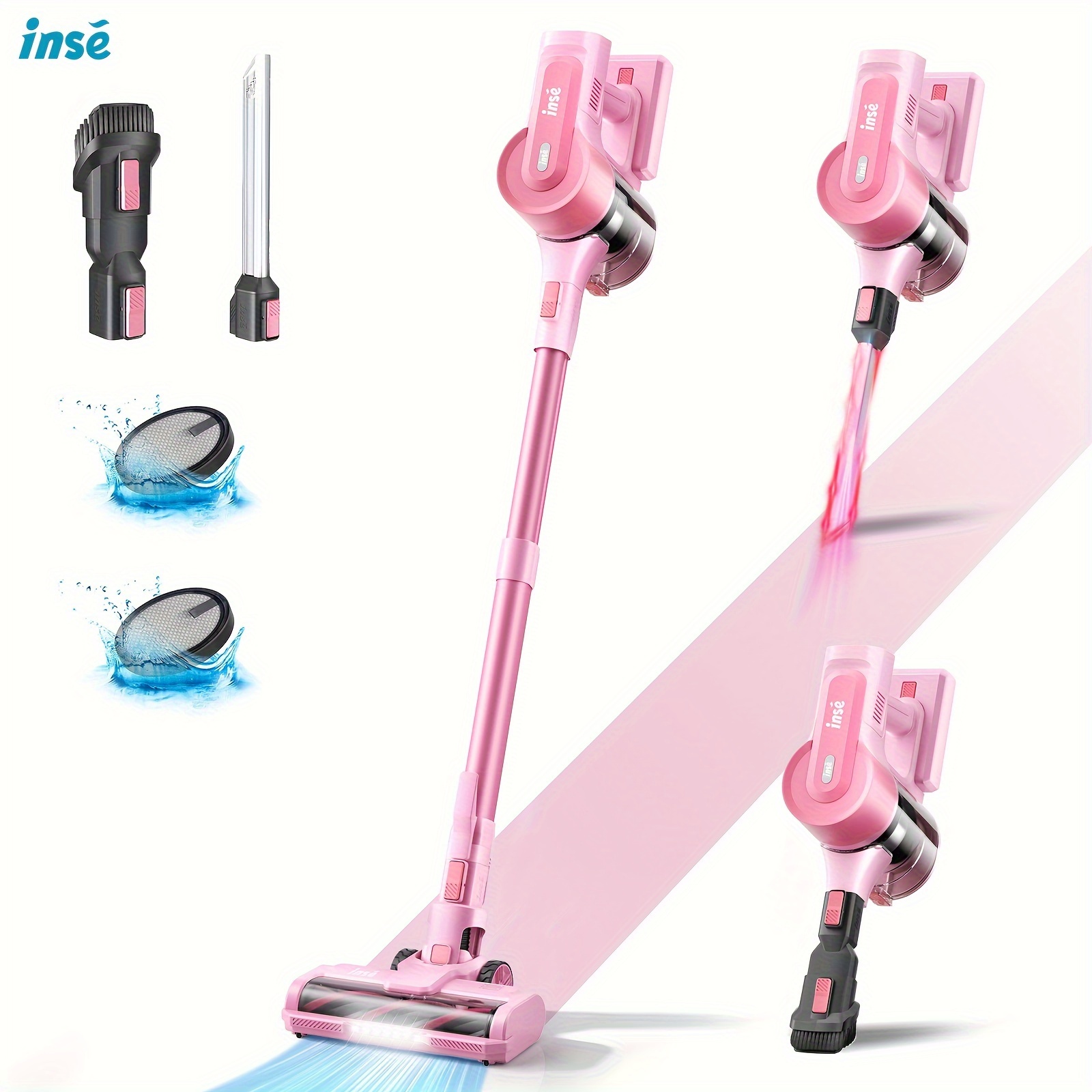 

Cordless Vacuum Cleaner, 30kpa/350w Powerful Stick Vacuum, Up To 50 Mins Runtime Rechargeable Battery, 6 In 1 Lightweight Vacuum Cleaners For Home Hardfloor Carpet Pet Hair