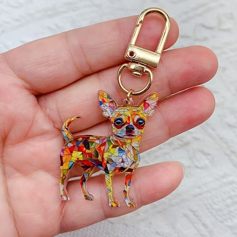 

Acrylic Dog Keychain & Pendant - Accessory For Backpacks, Cars & Decor