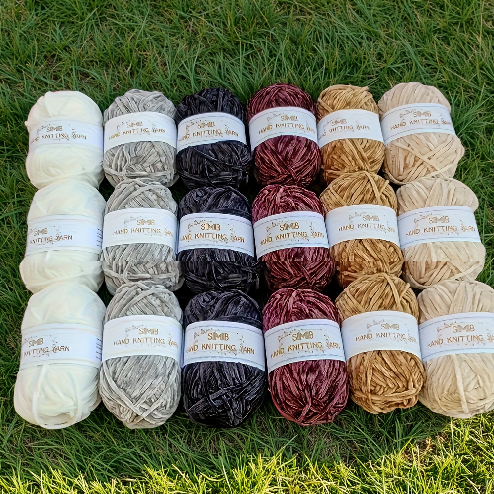 Image of 18pcs Total Weight 900g High-quality Polyester Fiber Plush Yarn Very Suitable For Crochet Jewelry Bags Handcrafts Crochet Thread To Crochet (18pcs X 80m = 1440m)