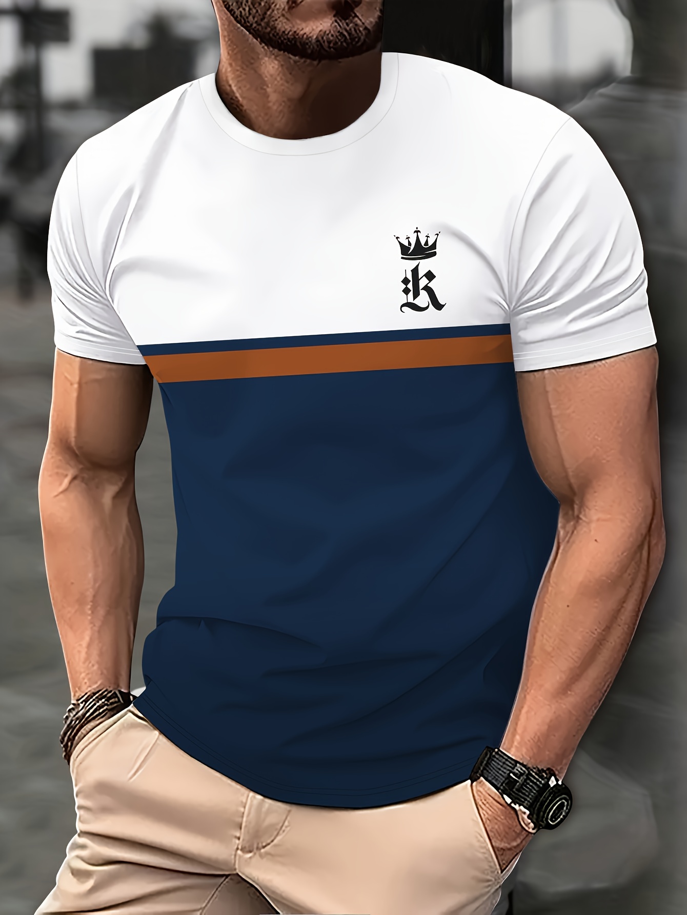  Camiseta de manga corta para hombre, cuello alto, casual, color  sólido, para primavera, verano, básica, ajustada, Verde militar : Ropa,  Zapatos y Joyería