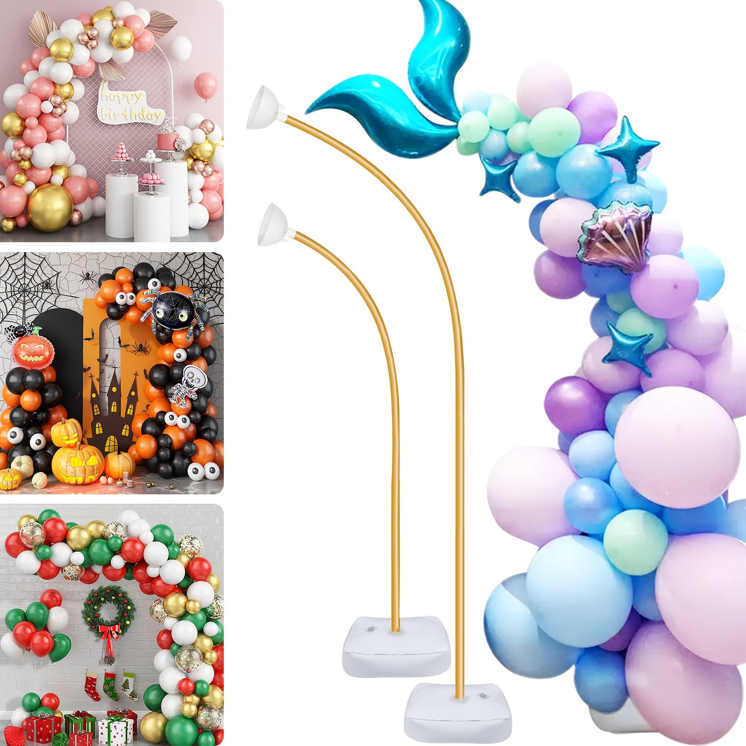 

Balloon Arch Kit, Free Bending Shape Deformation Balloon Stand Half Arch Balloon Stand With Reinforced Base Balloon Arch Frame For Wedding Shower Birthday Decoration