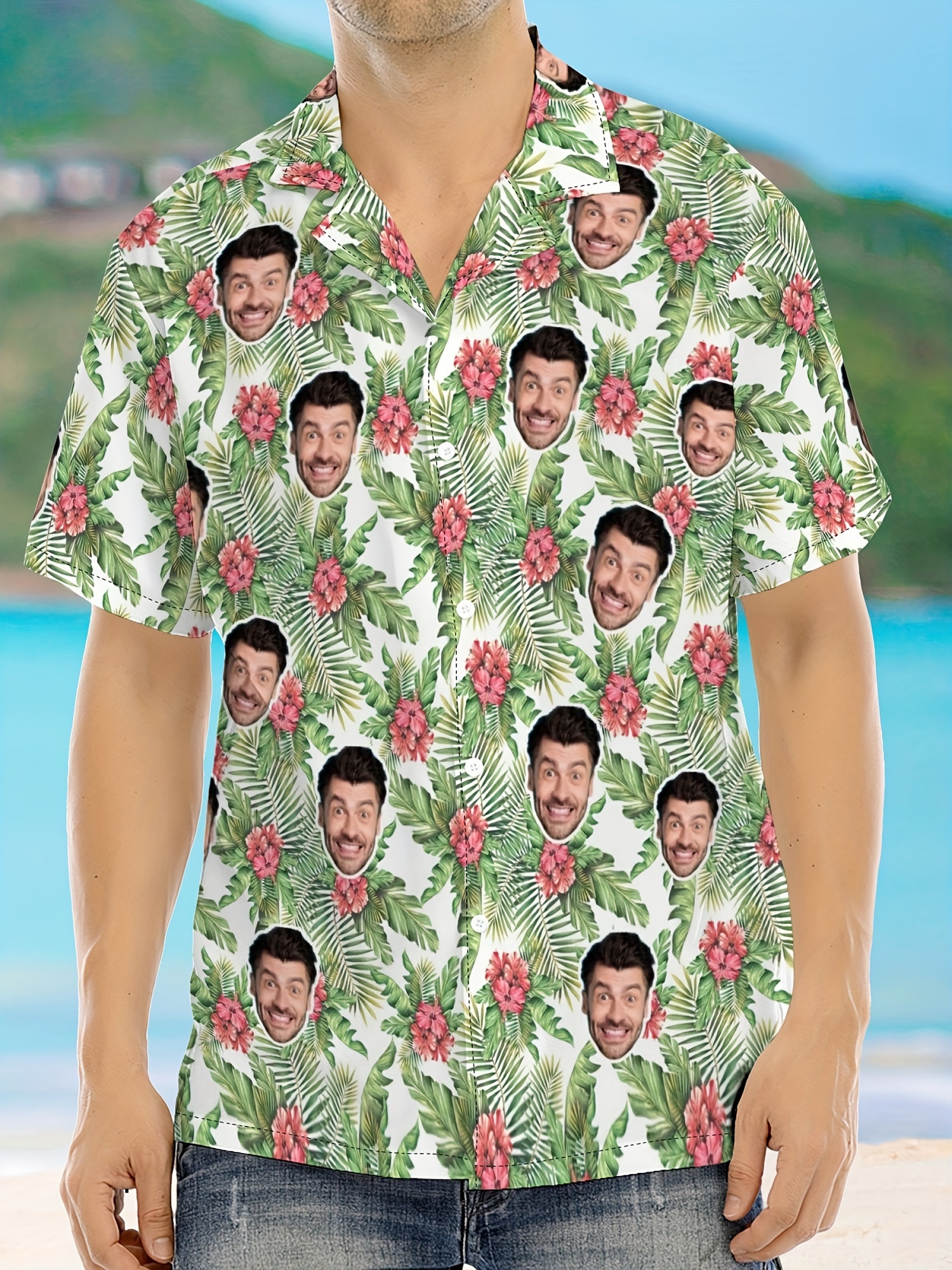 Chemise Hawaïenne - INSFITY - Bleu - Manches Courtes - Short De Plage