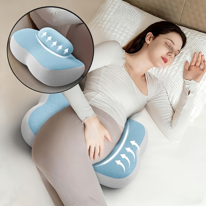 Butterfly-shaped Bed Wedge Pillow for Lumbar Relaxation, Small and Comfortable Pregnancy Pillow, Adjustable Size Lumbar Cushion, Soft and Comfortable Waist Support, Simple Crystal Velvet Maternity Pillow, Side Sleeping Belly Support Pillow