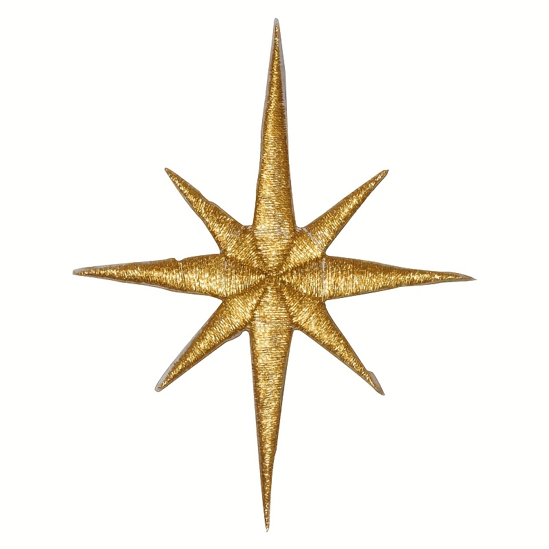 1pc Christmas Nativity Star Applique Patch - Universe Embroidered Iron-on Patches For , Jeans, Hats, Bags, Shoes