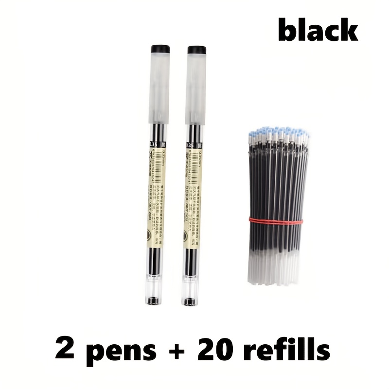 TEMU 0.35mm And 0.5mm Quick- Pen Set, Black Blue Red Ink Smooth Fine Point Signature Pens, Durable Office School Writing Supplies For Students And