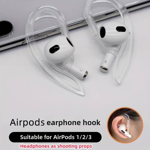 2pcs 4pcs transparent earphone anti loss ear hook suitable for headphones for ear hook ear hook accessory card ear cap ear sleeve