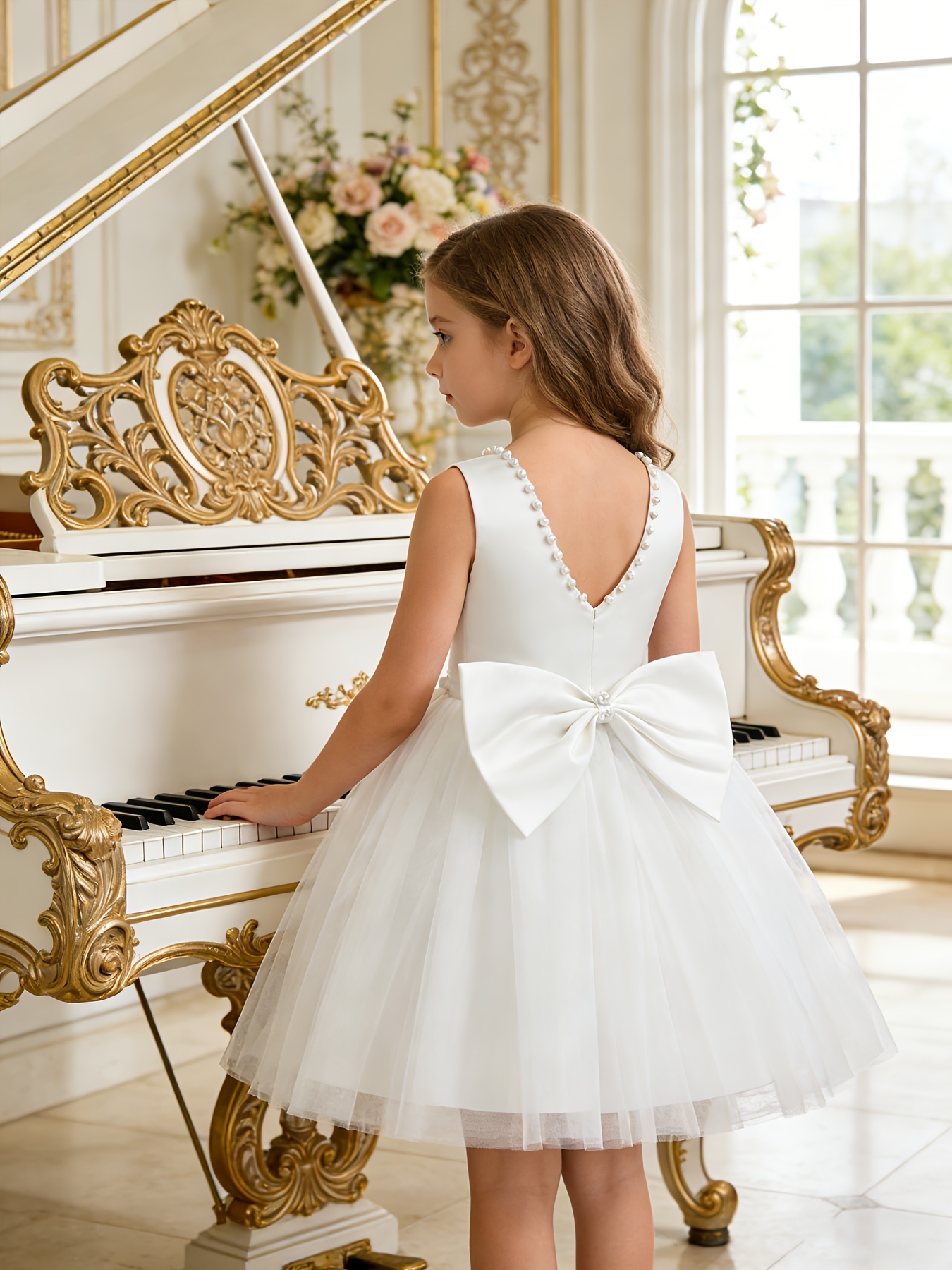 summer new dress girls a vintage elegant princess gown - Temu Oman