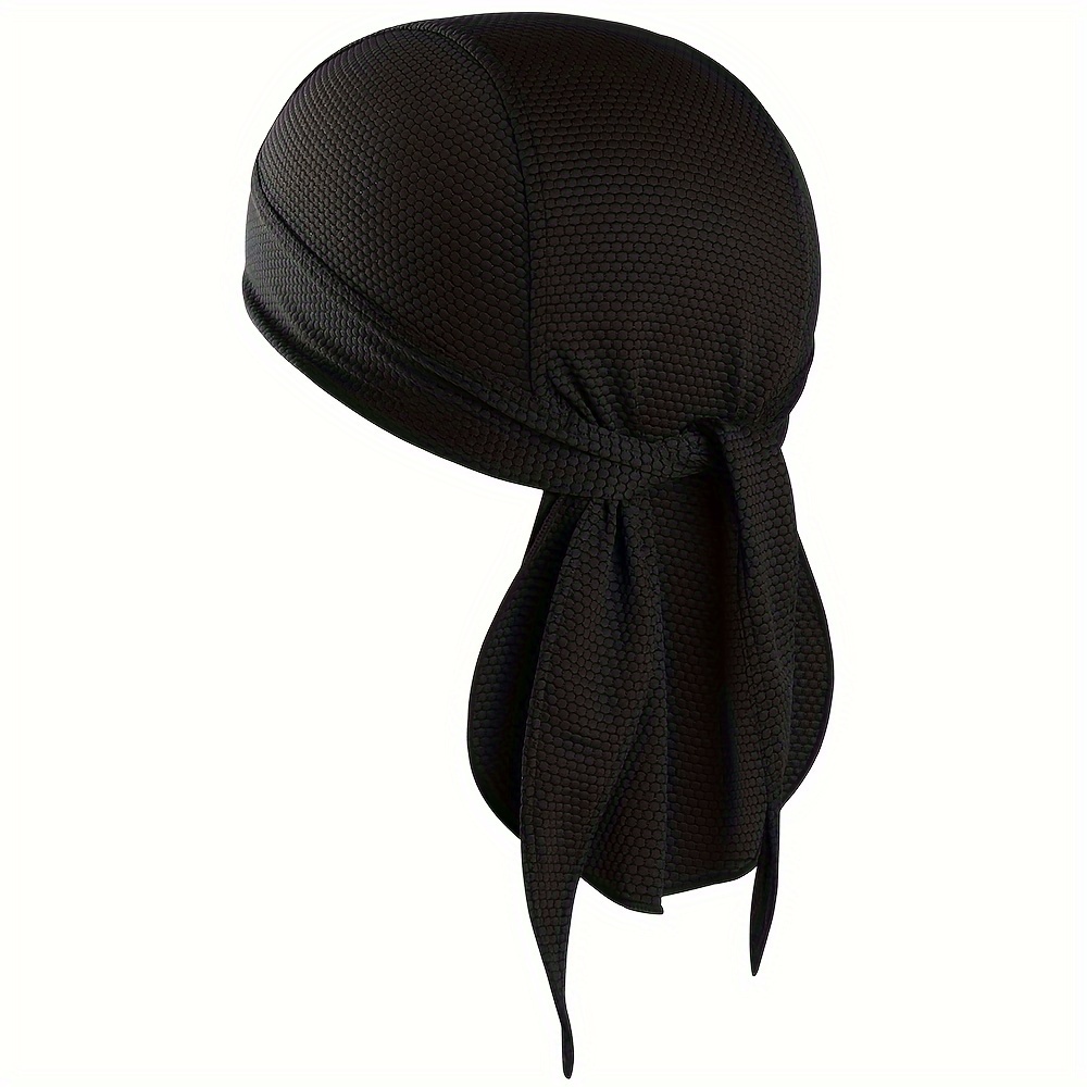 1pc Sweat Wicking Doo Rag Cooling Dew Rag, Breathable Hat Head Wrap For Men And Women Cycling