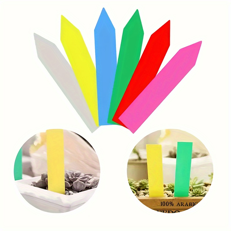 100 Etichette Multicolore Per Piante In PVC - 10x2 Cm, Impermeabili E Riutilizzabili Per Orto E Giardino