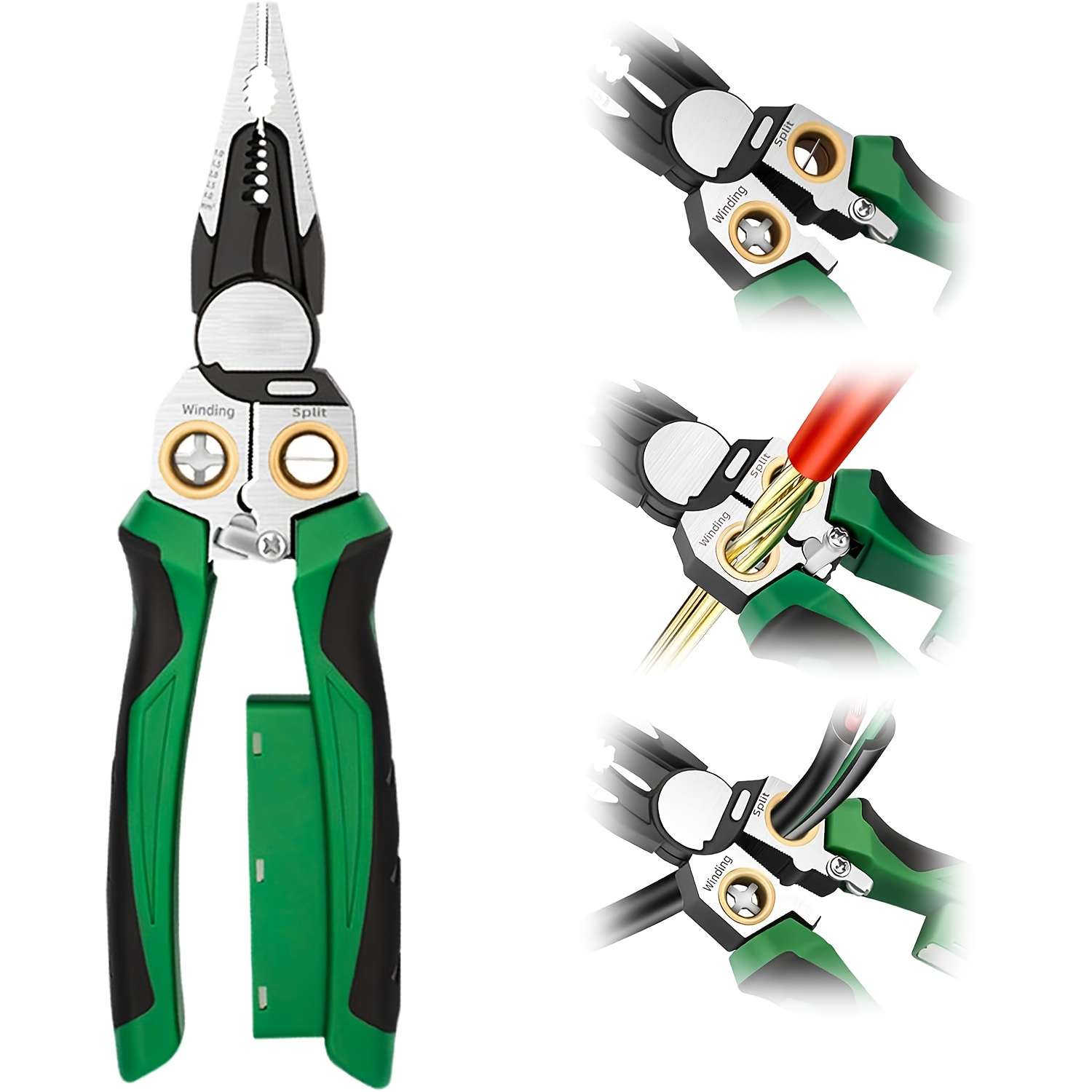 TEMU Pro Wire Crimper Stripper With Voltage Detector & Dual Alarms - Heavy Duty 12-250v Ac/ Tester For Hot/neutral Wires - Electrician, Hvac, Car