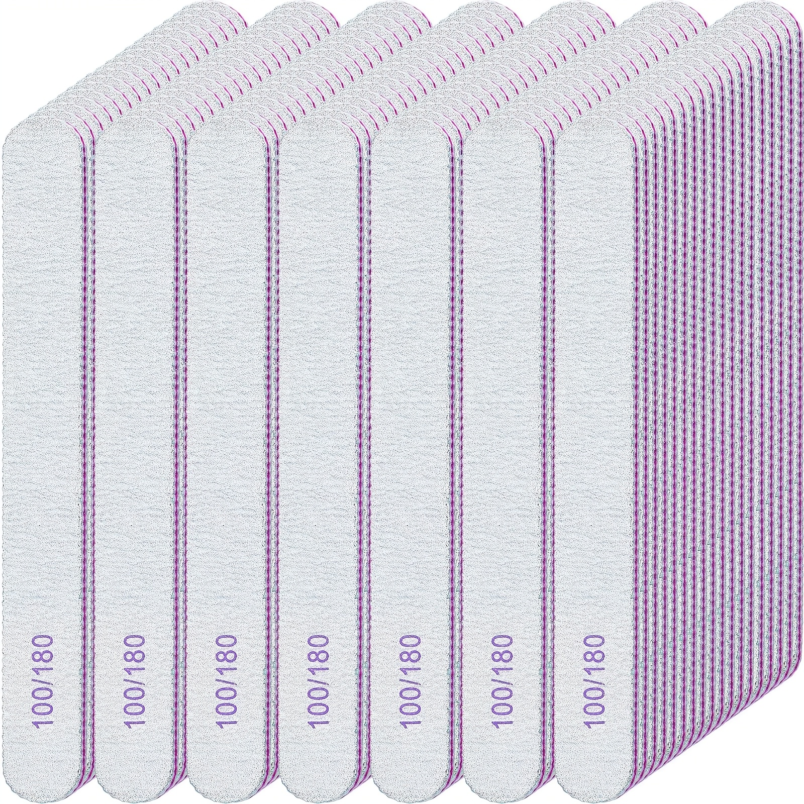 

200pcs Nail Files /180 Grit Double Sides Boards Reusable Nail Files For Acrylic Manicure Tools For Natural Nails Acrylic Nails Home And (oval)