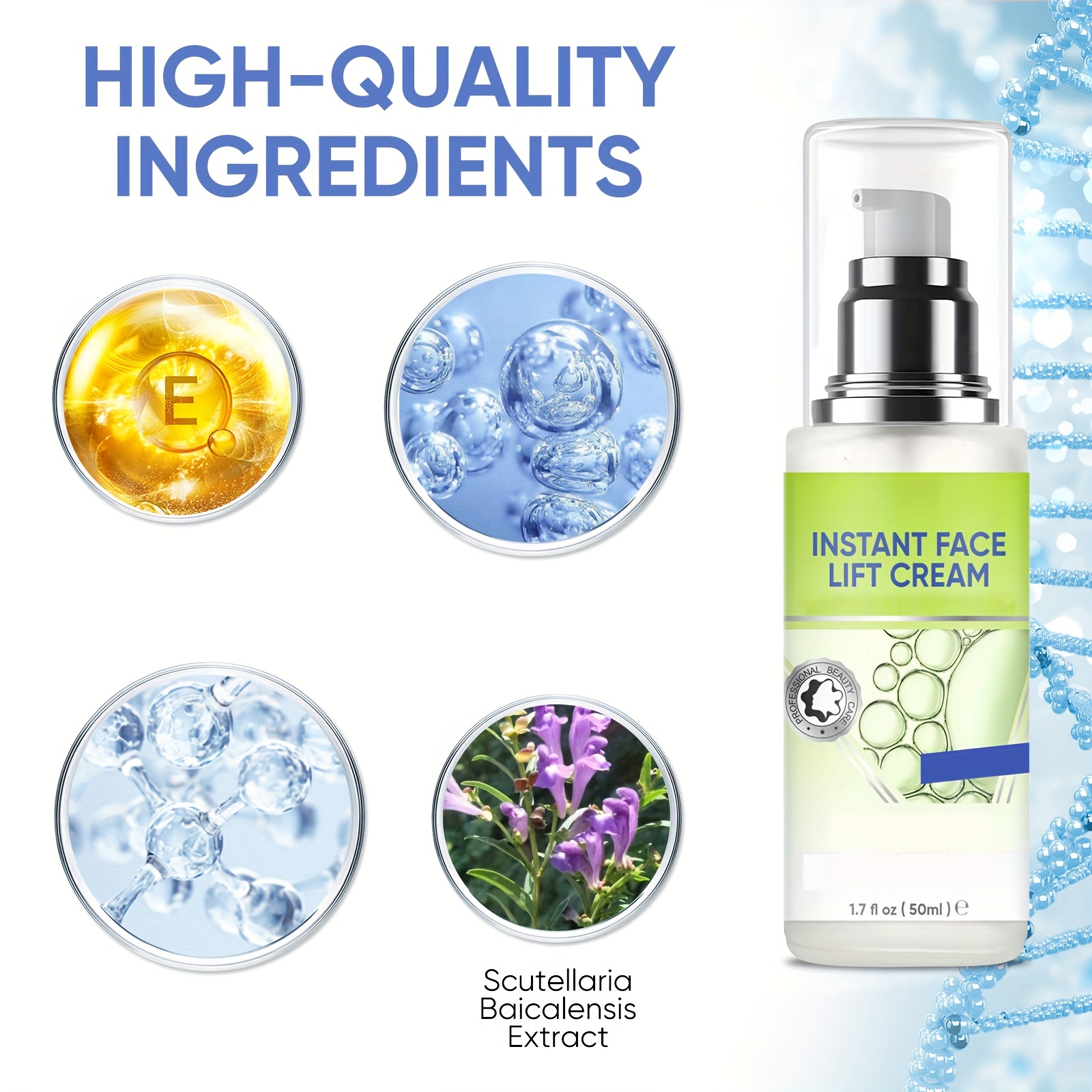 TEMU 50 Ml - 2-minute - Lift Cream, Effective Firming Cream With , Neck And Eye Serums