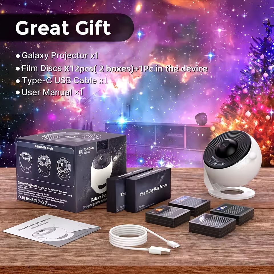 Galaxy Projector with Upgraded HD Star Projector Lens