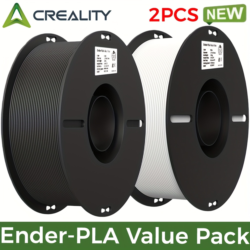 2/4/6pcs Creality Pla Filament | White & Black 1.75mm, 3d Printing, Pla Filament, Dimensional Accuracy +/-0.02mm