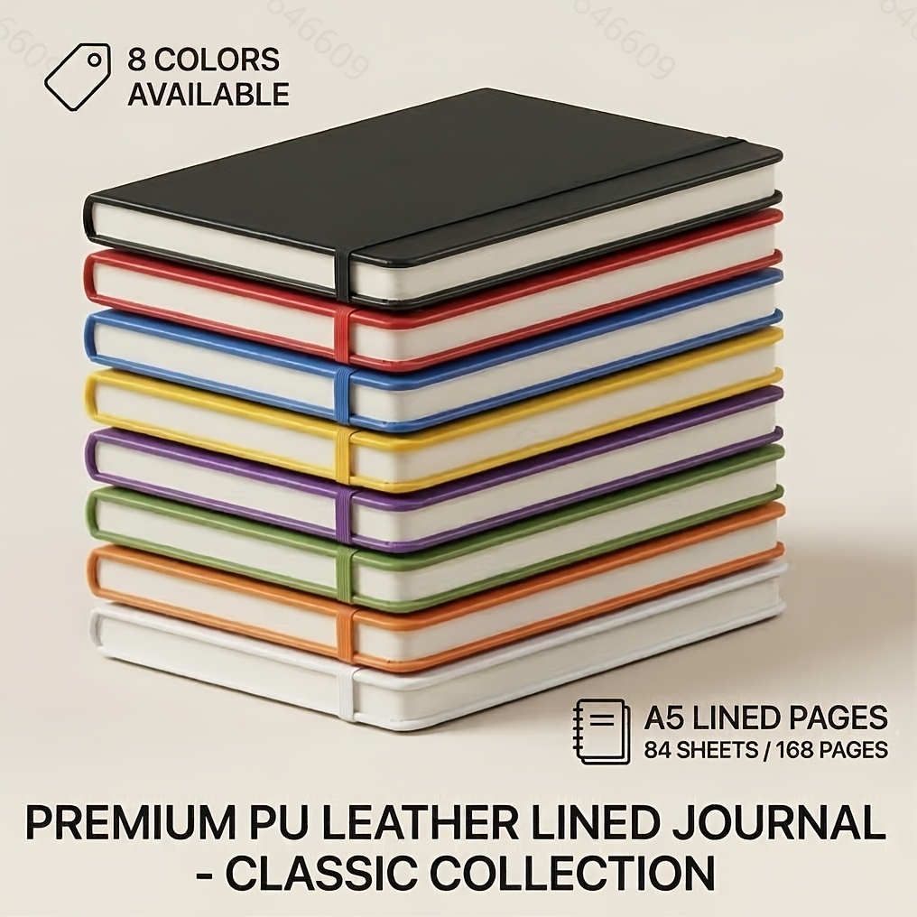 premium pu leather notebook with tie closure and bookmark classic lined pages diary 80  84 sheets   in multiple colors for office study journaling