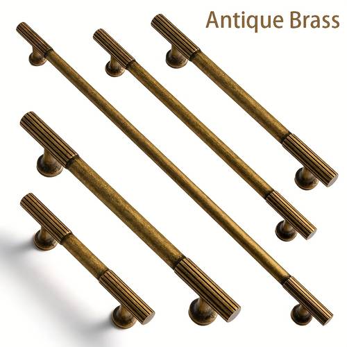 item picture vintage style brass alloy cabinet handles a of different hole distances different needs classic retro striped decorative cabinet handle hardware suitable for bedroom kitchen 2 installation screws