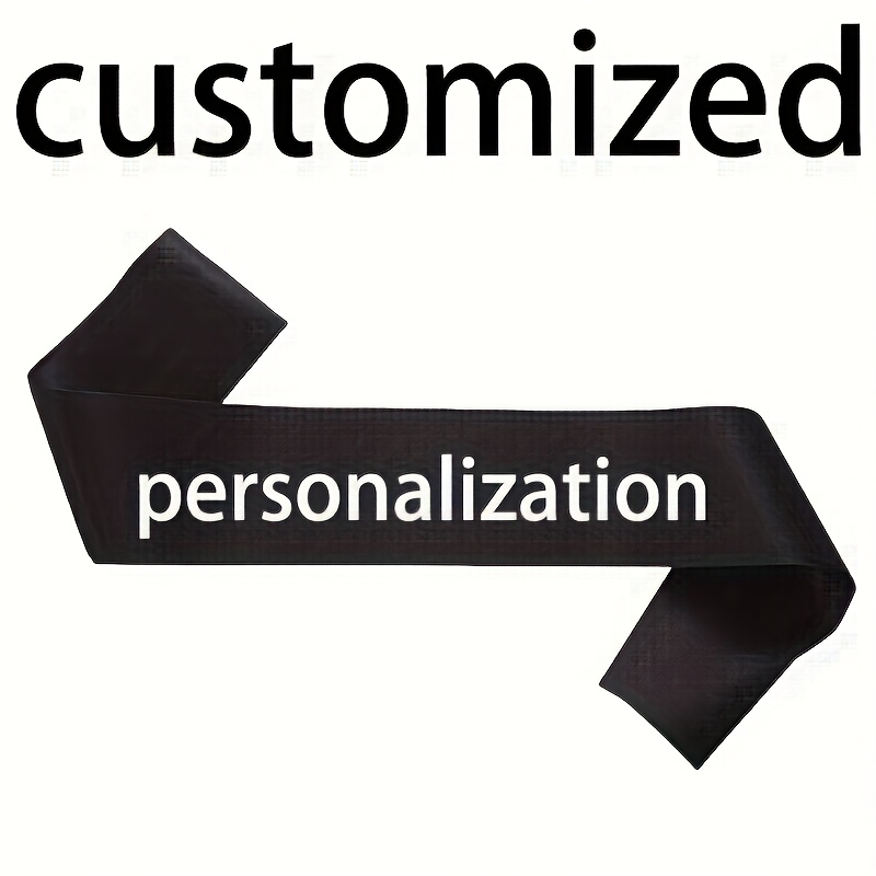 TEMU Customizable Text, Sash With Unique Ribbons For Names And . Solid-color Satin Sash, Suitable For Graduation Ceremonies, Bachelorette Parties,