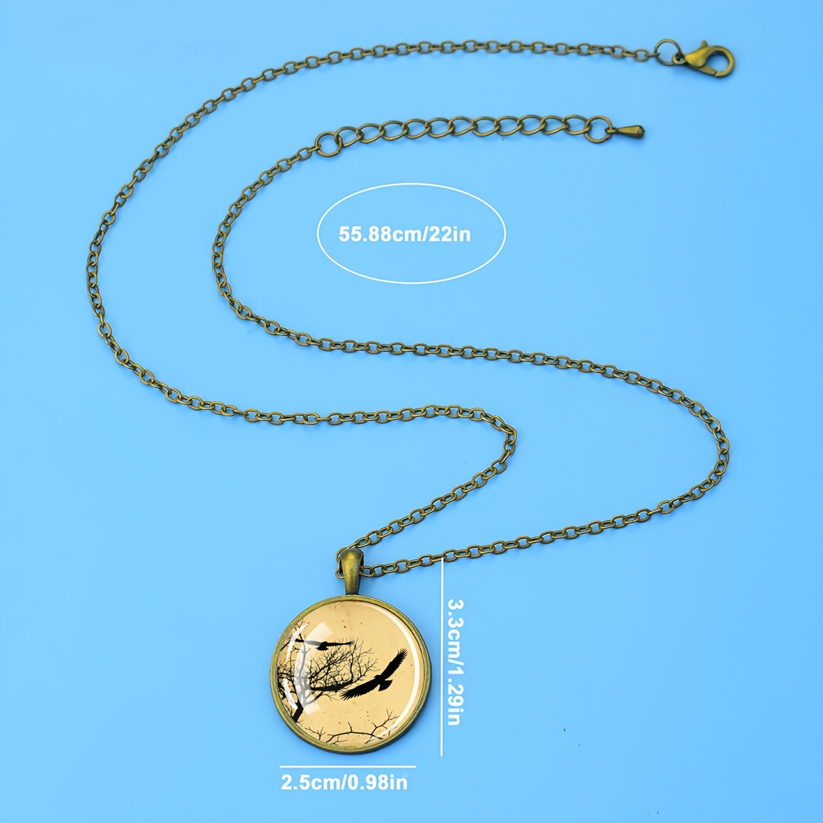 Women's Birds in Flight Bare Tree Branches Necklace, Gift