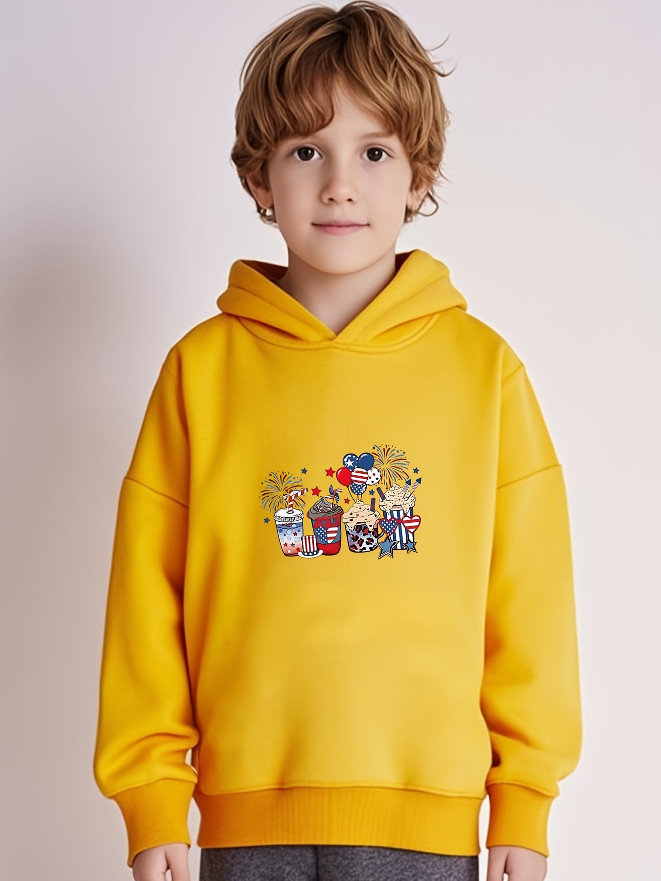 Herren Casual Gelbe Kapuzenjacke mit Fußballgrafik &*;Ich liebe  Fußball&*; Design, Herbst/Winter Unverzichtlich, Reguläre Passform, Casual  Wear